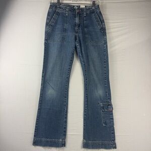 Lucky Brand Vintage Dungarees Jeans Size 2/26 USA Made Carpenter Style Flare